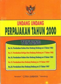 Image of UNDANG UNDANG PERPAJAKAN TAHUN 2000